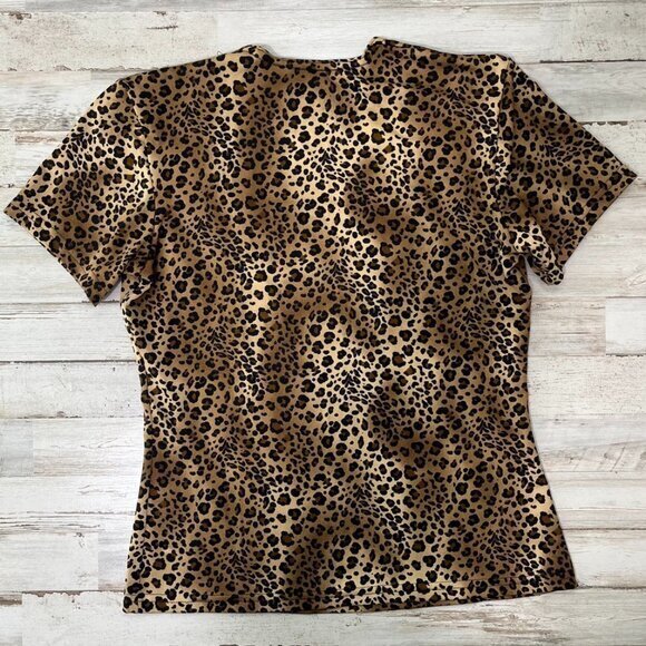 Y2k Cheetah‎ Square Neckline Baby Tee Womens Size Medium - Picture 3 of 3
